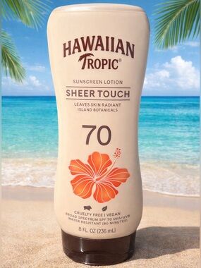 Hawaiian Tropic Sheer Touch Sunscreen Lotion SPF 70 - Cream NEW